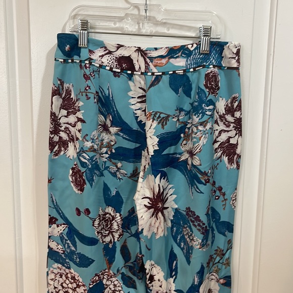 DIANE VON FURSTENBERG DVF ASHLEY FLORAL PRINT CADY STRAIGHT LEG PANT - Picture 9 of 11